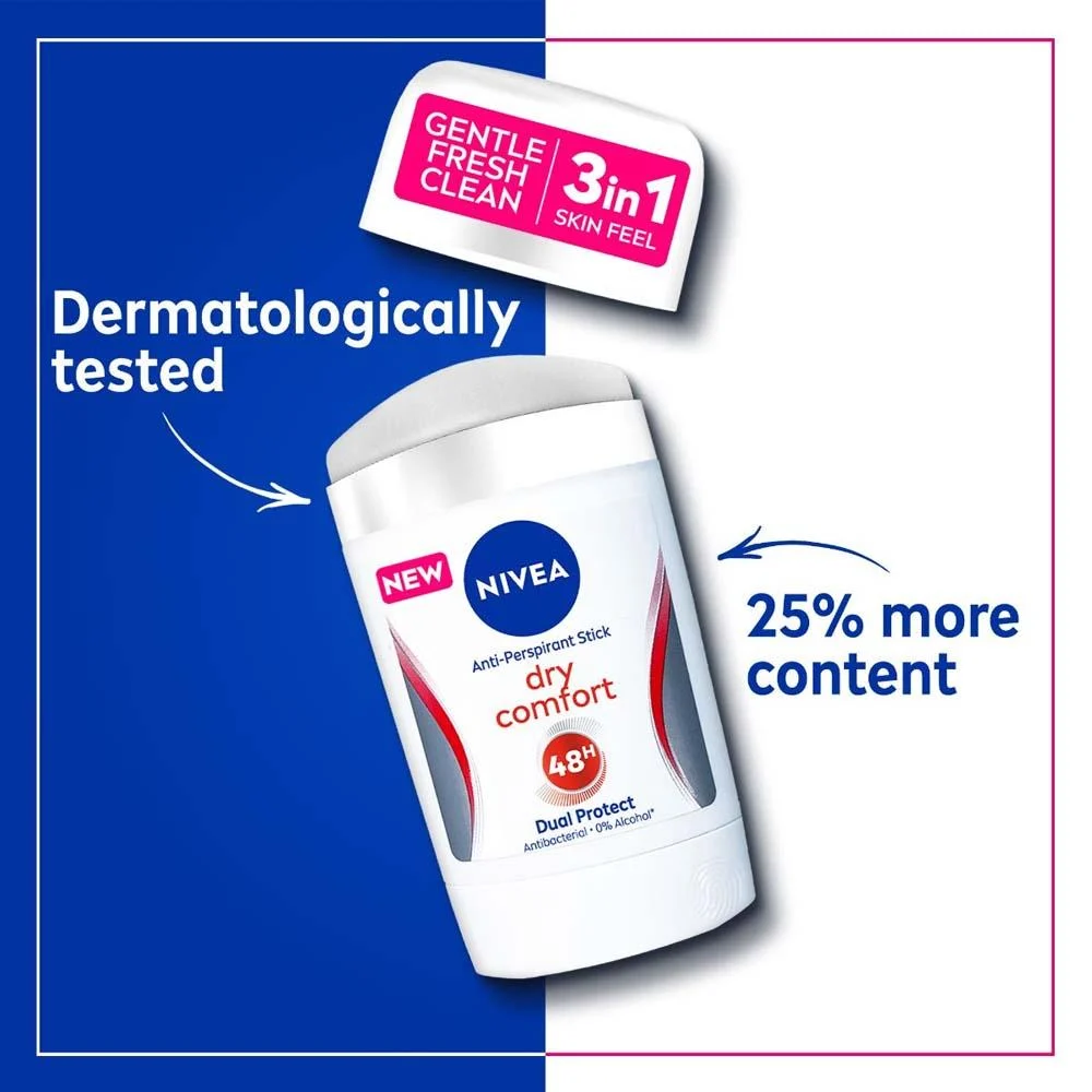 استیک ضد تعریق زنانه نیوا NIVEA مدل درای کامفورت Dry Comfort، حجم 50ML - Image 2