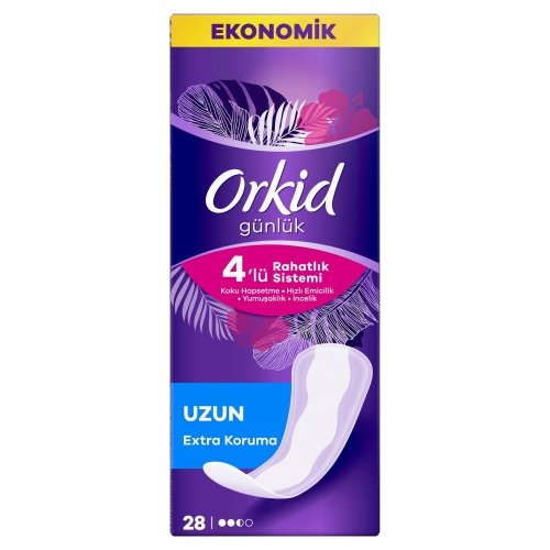 نوار بهداشتی ارکید Orkid مدل EXTRA UZUN سایز بلند، بسته 28 عددی