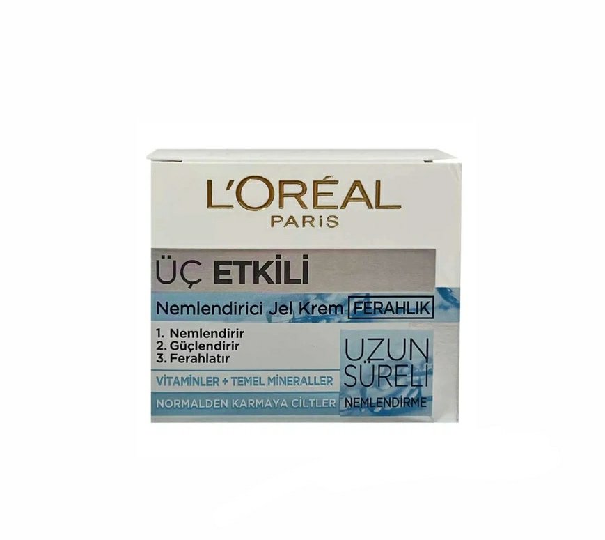 ژل کرم آبرسان لورآل Loreal مدل Triple Active مناسب پوست معمولی و مختلط ۵۰ML