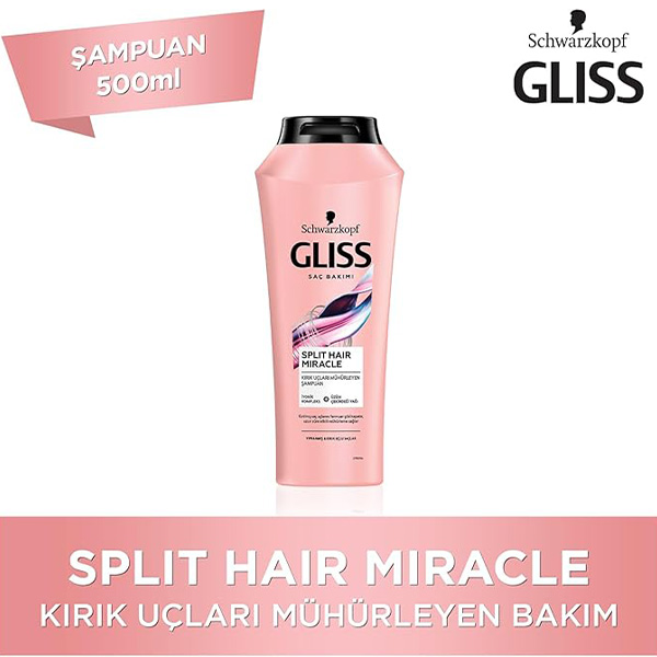 شامپو گلیس Gliss دارای کراتین مایع مناسب موهای آسیب دیده و شکننده، حجم 500ML - Image 2